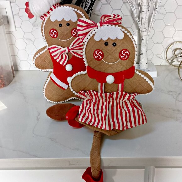 NEW! WEIGHTED GINGERBREAD GIRL DECOR DOLL - Picture 1 of 5